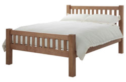 Silentnight Ayton Double Bed Frame - Solid Oak.